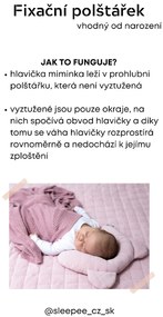 Fixačný zamatový vankúš ROYAL BABY pre bábätko modrý