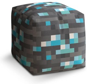 Taburet Cube Blocks 1, sivá / modrá