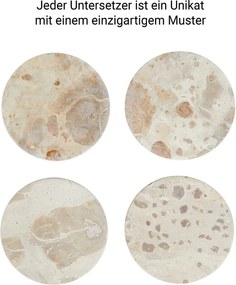 MARBLE Podtácok mramorový 10 cm - béžová
