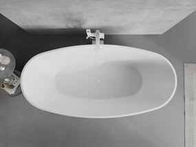 Mexen Lira, voľne stojaca vaňa, vzor, 170 × 80 cm, biela lesklá, biely prepad, 52831708000-20