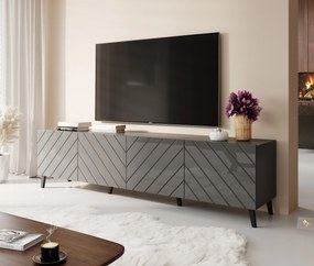Cama Sivý TV stolík Abeto 4D