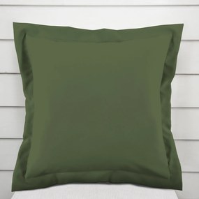 Biante Dekoračná obliečka na vankúš s lemom Rongo RG-081 Tmavá olivovo zelená 45 x 45 cm