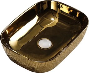 BPS-koupelny Keramické umývadlo na dosku HYD-MO-GL-455 45,5x32,5 cm, zlaté