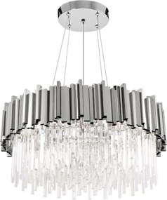 Toolight Toolight, krištáľové stropné svietidlo 4xE14 APP1480-1C, chrómová, OSW-05060