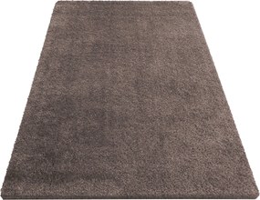 Hnedý shaggy koberec Camel s protišmykovou úpravou | 20 mm vlas Rozmer: 60x100 cm