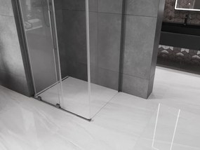 Mexen Velar L, sprchový kút s posuvnými dverami 90 x 70 cm, 8mm číre sklo, grafit brúsený, 871-090-070-03-66