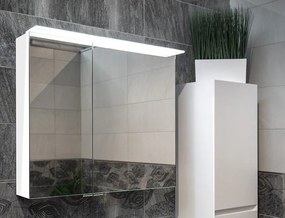 Sapho Sapho, LINEX galérka s LED osvetlením, 80x70x15cm, biela, LX080-0030