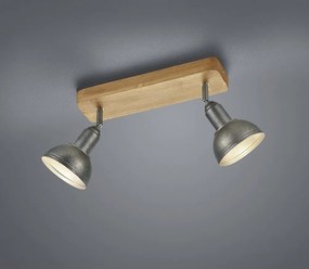 Bodové svietidlo v tmavosivo-prírodnej farbe 11x33 cm Delhi – Trio