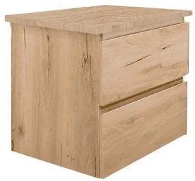 Kúpeľňová skrinka s dubovým krytom SAT B-Way dub matný BWAY260OAKDESK, 1 ks