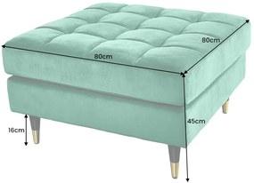 Taburetka Velvet Cozy 80cm smaragdovo zelená zamat