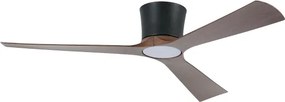 ZEVENTI - LED stropný ventilátor AUREX LED/24W/230V Wi-Fi Tuya čierna/orech + diaľkový ovládač
