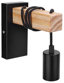 Aigostar - Nástenné svietidlo 1xE27/60W/230V hnedá/čierna