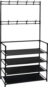 Vešiak so skrinkou na topánky TARAS, čierna