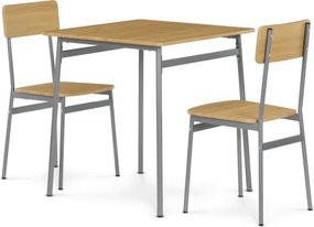 Jedálenský stôl s dvoma stoličkami AUT-O2122 OAK