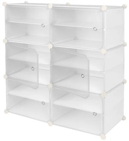 Úložné boxy na topánky PETRA biele