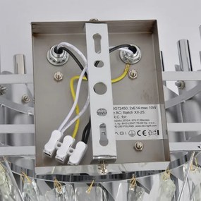 Brilagi - Nástenné svietidlo ECLIPSE 2xE14/10W/230V strieborné