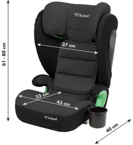 Detská autosedačka Kidwell WESTON Grey/Black