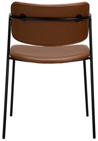 Hnedá stolička z imitácii kože DAN-FORM Denmark Zed
