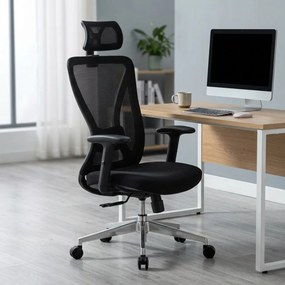 Kancelárska ergonomická stolička Neoseat NICOLE — čierna, nosnosť 150 kg