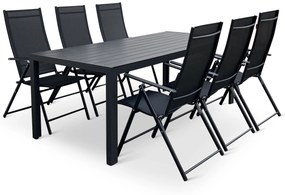 Záhradný jedálenský set Viking XL + 6x kovová stolička Pia