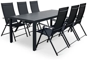 Záhradný jedálenský set Viking XL + 6x kovová stolička Pia