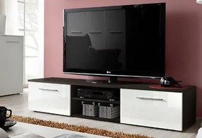 TV stolík/skrinka Beryl 23 EMWH B2 (wenge + lesk biely). Akcia -17%. Vlastná spoľahlivá doprava až k Vám domov. 764354