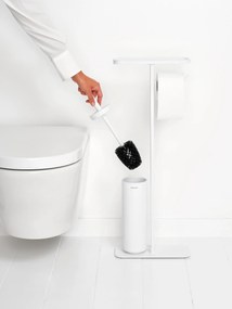 Stojan na toaletný papier a WC štetku MindSet s policou biely
