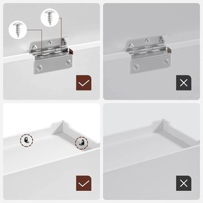 Komoda s úložným priestorom Vasagle Minimal biela