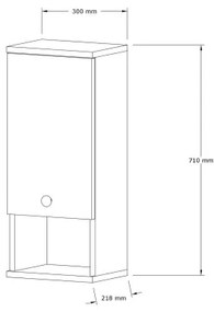 Kúpeľňová skrinka MIS 71x30 cm biela