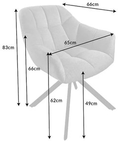 Papillon v hnedom odtieni otočná stolička