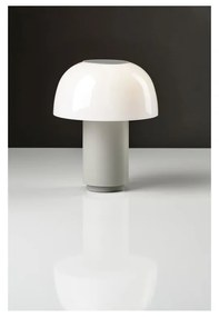 Sivá hliníková LED stmievateľná stolová lampa (výška 22 cm) Harvest – Zone