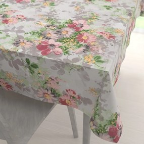 Biante Bavlnený obdĺžnikový obrus Sandra SA-704 Maľované ružovo-červené kvety na sivom 60x100 cm