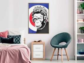 Artgeist Plagát - Queen of Monkeys [Poster] Veľkosť: 20x30, Verzia: Zlatý rám s passe-partout