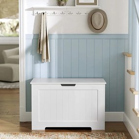 Vasagle Truhlica s úložným priestorom GRETA, 76x48x40cm, biela