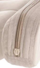 Barová stolička Dublin - zamat, chróm rám - Krémová