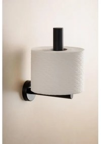 WENKO 24262100-Držiak toaletného papiera BOSIO BLACK 8x18 cm nerez/strieborný