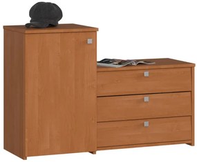 3 krídlový botník S16 s komodou - olcha