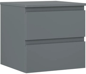 Mexen Orio, kúpeľňová skrinka 50 cm s hornou časťou, 2 zásuvky, grafitová matná, 91A10-05047-2-BFFC66