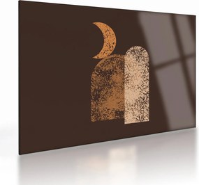 Sklenený obraz - Oranžové oblúky N⁰2 (70x50 cm)