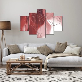 Obraz - Červená abstraktná kvetina N⁰1 (150x105 cm)