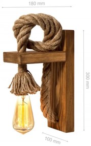 Nástenná lampa Ahsap II jedľa
