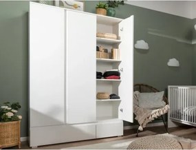 Šatníková skriňa Image, 122 cm, biela%