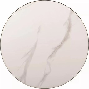 Odkladací stolík Virgo 50 cm mramor/čierny