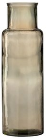 Hnedá úzka sklenená váza Cylinder M - 14,5 * 14,5 * 44,5 cm