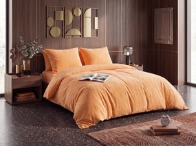 Obliečky mikroplyš FUZZA marhuľové Rozmer obliečok: 2 ks 70 x 90 cm | 200 x 220 cm
