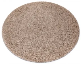 Okrúhly koberec SOFFI shaggy 5cm béžová Veľkosť: kruh 100 cm