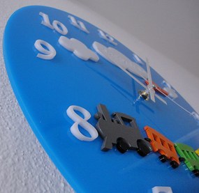 SENTOP | Moderné nástenné hodiny do detskej izby  I SENTOP FL-z97-BLUE-RAL5015 analógové