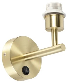 Moderná nástenná lampa zlatá 1-žiarovková s vypínačom - Combi