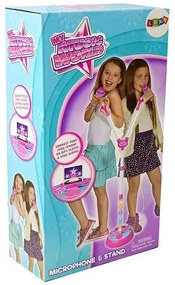 LEAN TOYS Dvojitý mikrofón MP3 s LED podsvietením