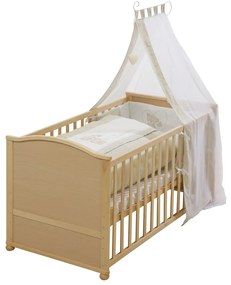 roba Detská postieľka s príslušenstvom, 70 x 140 cm (medvedík so srdiečkom)  (100340992)